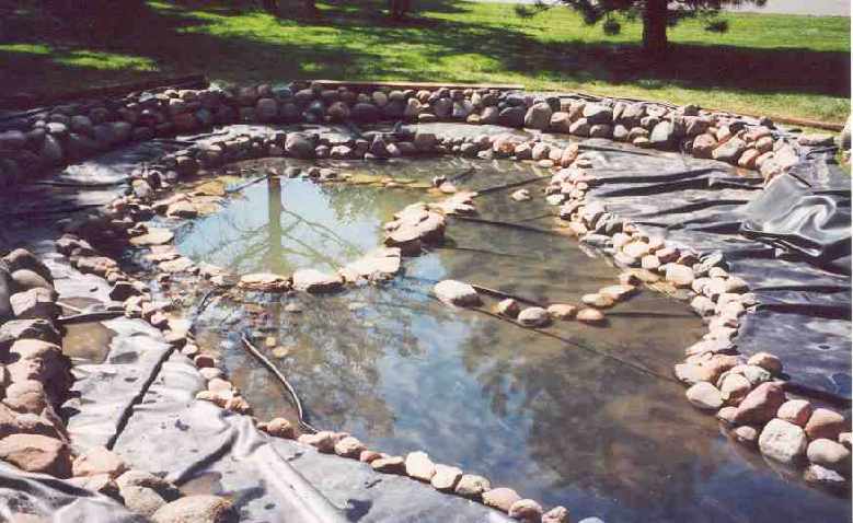 Laying the border stones